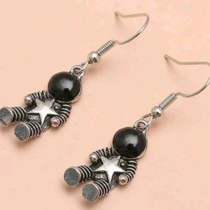*2 for $13* Silver Tone Astronaut & Star Earrings